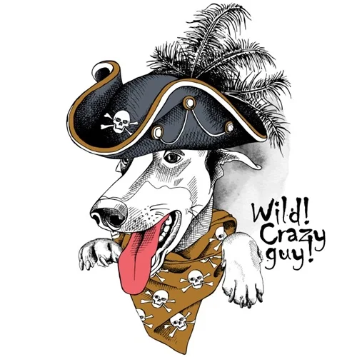 Mode Gambar Garis Natal Mode Lucu Anjing Hewan Gambar Vektor