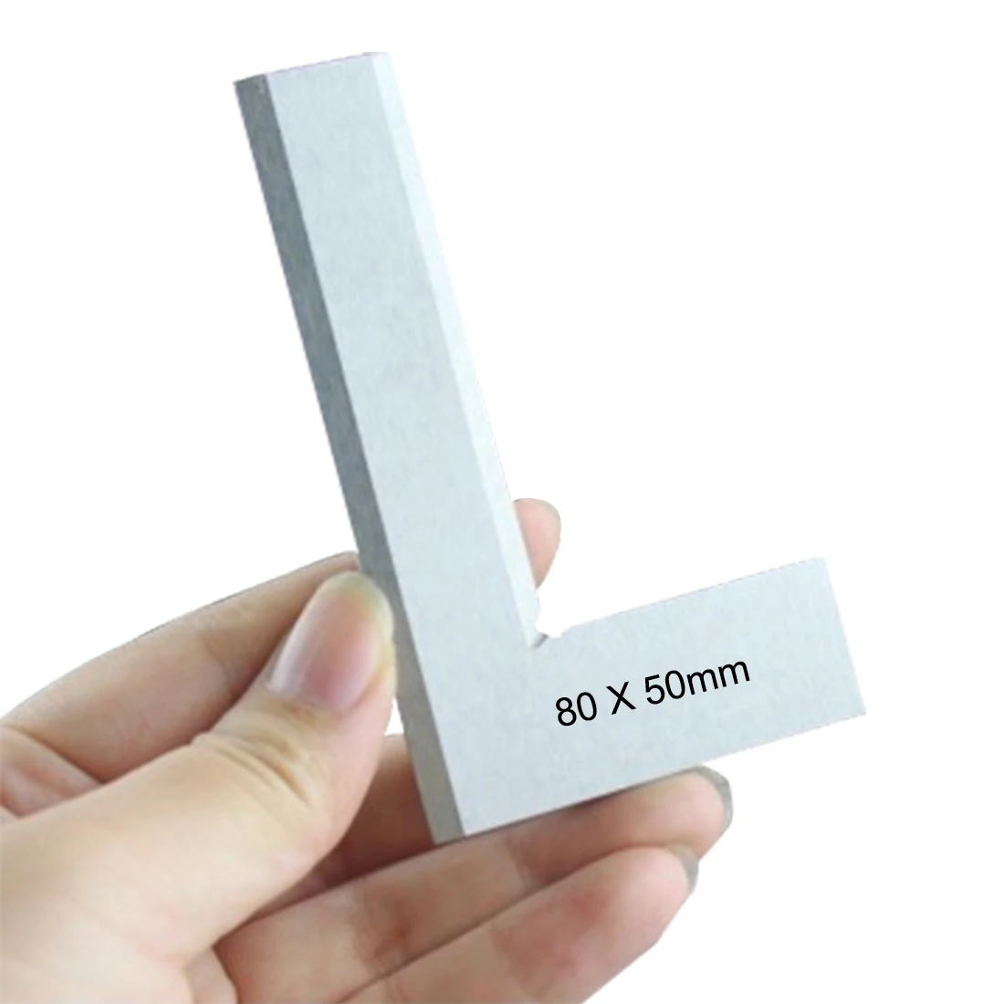 

Silver Tone 80x50mm Angle Bladed 90 Degree Angle Try Square Ruler Gauge Blade Measuring Tool