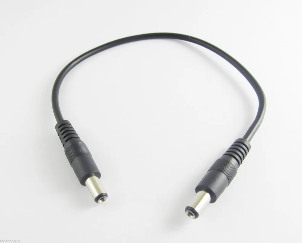 

2pcs CCTV DC Power 5.5mm x 2.1mm Male To Male Adapter Socket Extension Cable Cord 1ft