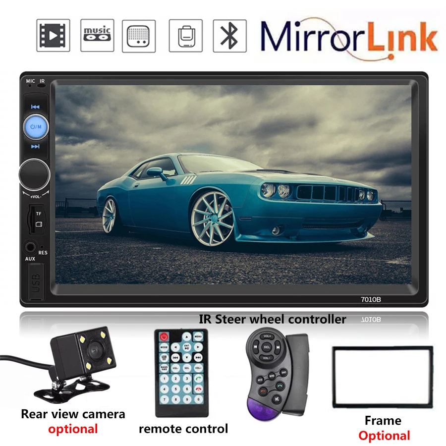 

2 Din 7'' inch LCD Touch screen Double Din car stereo Car Video Player Touch Screen Panel Car Audio car radio Support FM/MP5/USB