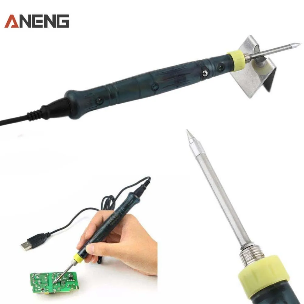 5V 8W Mini Portable USB Electric Powered Soldering Iron Pen Tip Touch
