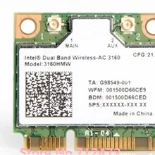 SSEA новая карта для Intel двухдиапазонный беспроводной AC 3160 3160HMW 802.11ac Wifi+ Bluetooth 4,0 Half Mini PCI-E 2,4G/5 ГГц 433 Мбит/с