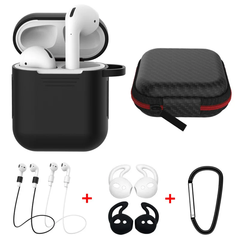 

Dust-proof Protective Cover For Airpods case Charging Box Shockproof Case Cover 8 sets TPU Silicone Box For Airpod