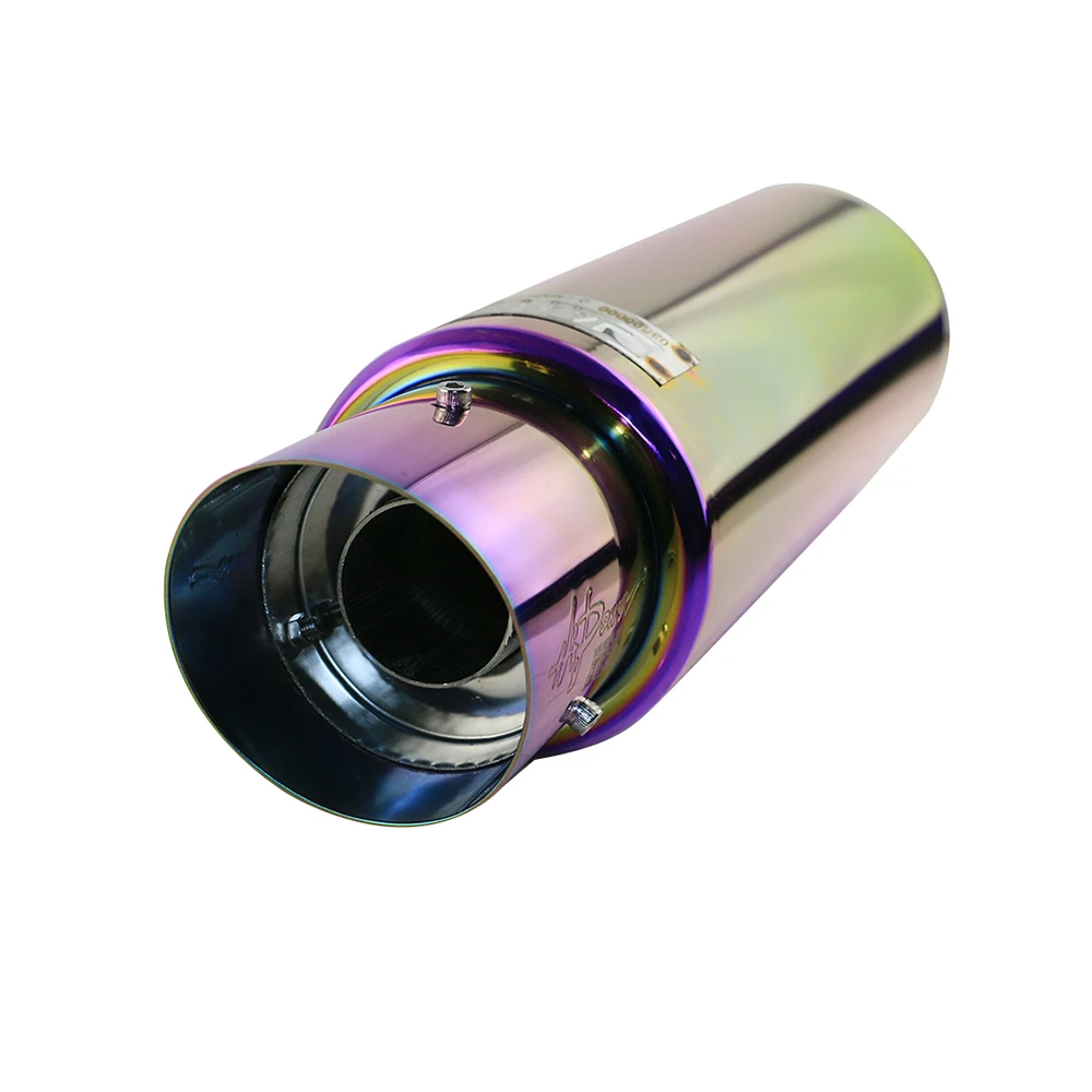 

Free Ship Universal 1PCS Purple Race Car Exhaust Tip 2.5'' In Straight-Through DB-killer Car Muffler 1mm Thick 3kg High Quality