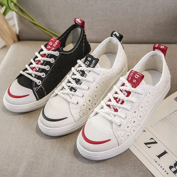 

Women Sneakers Female Vulcanized Shoes Casual Slip On Ladies Flat Shoe Mesh Trainers Soft Walking Footwear
