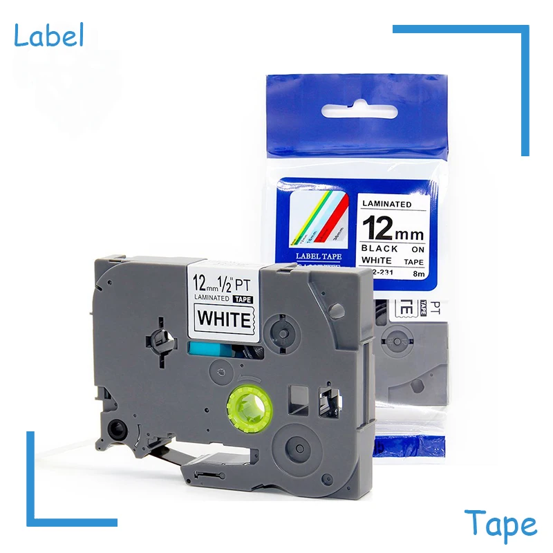Description Picture 3 of item10pk 5pk TZE231 Label Tape 12mm Compatible for tze231 Brother Tape 12mm tze-231 for Brother Label Printer PTH110 PTD600 P710BT