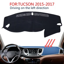 smabee Dash Mat For hyundai Tucson 2015-2017 Dashmat Black Carpet Car Dashboard Automotive interior