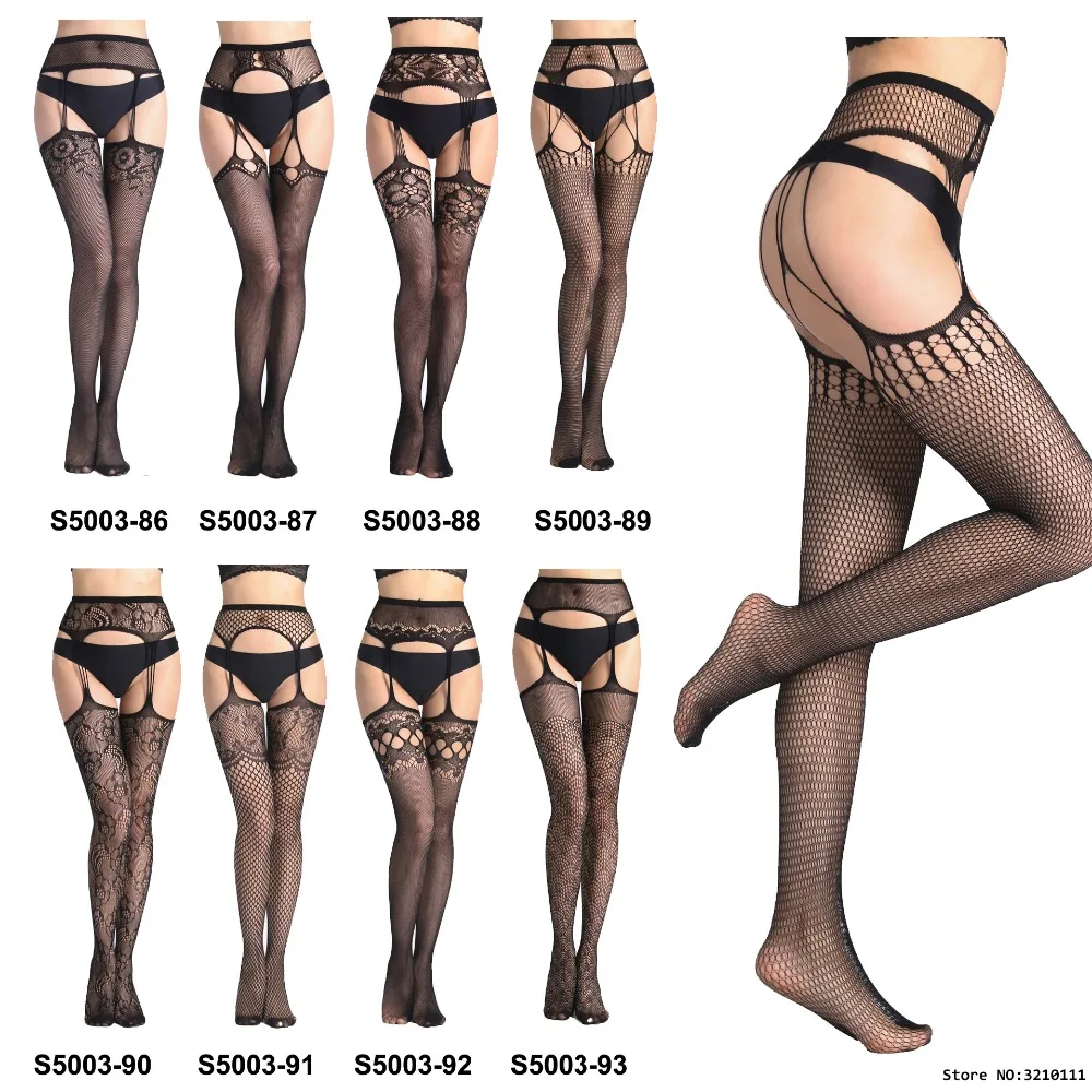 Women Sexy Transparent Slim Fishnet Pantyhose Club Party Net Holes Black Tights Thigh High Stockings Small/Middle/Big Mesh