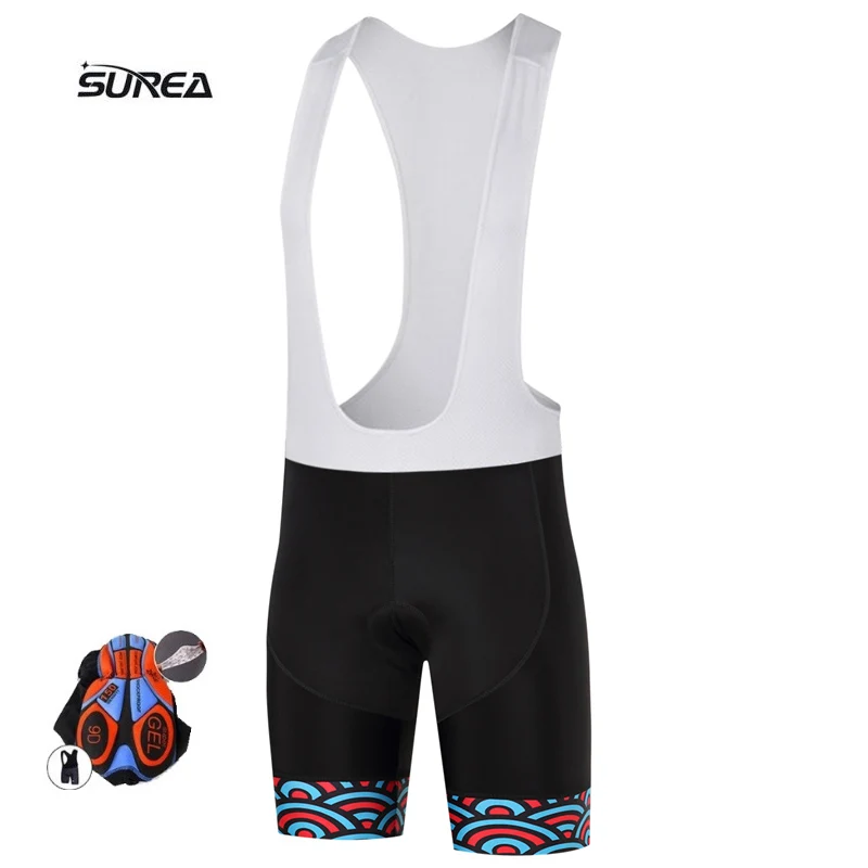 SUREA Manfrend мужские велосипедные шорты Лето Coolmax 3D гель площадку Mans Bike нагрудник