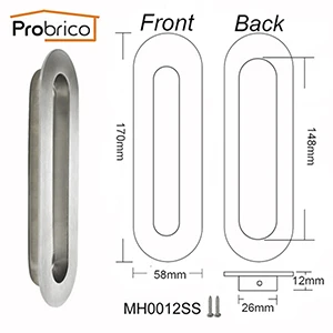 Мебель probrico скрытые ручки утопленный ручки для выдвижных ящиков шкаф сайдинг дверь Потяните встраивание кухня ручка 1 шт - Цвет: MH012SS