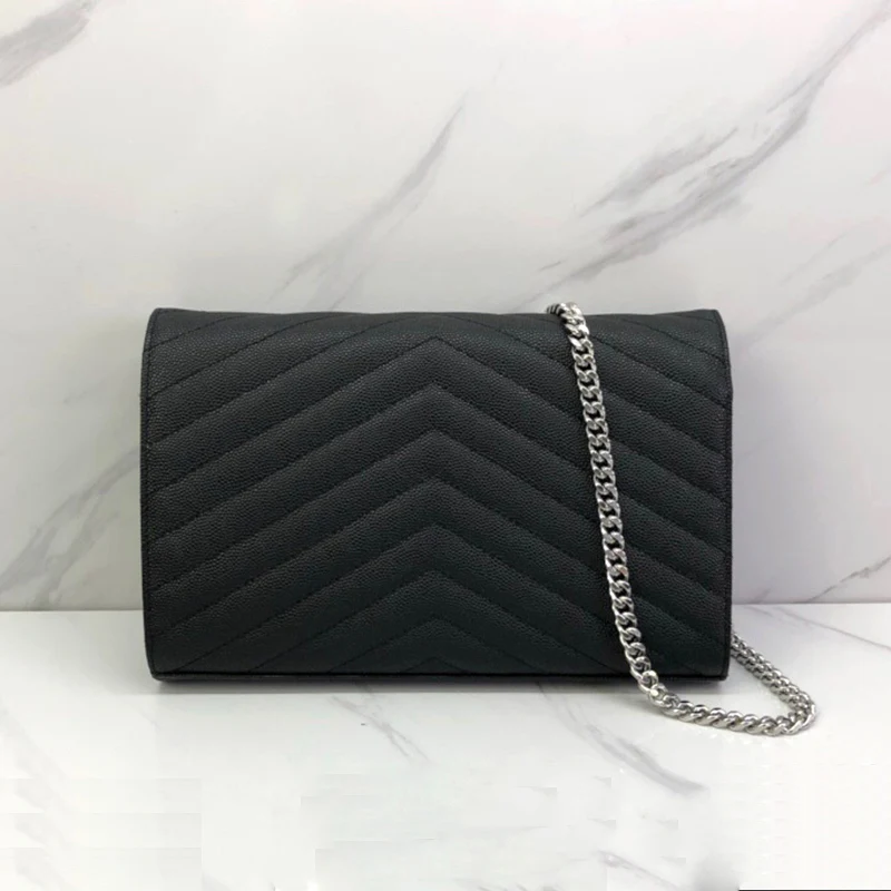 

Women luxury handbag Top quality cowhide leather purse chevron V caviar small chain flap bag brand designer crossbody bags