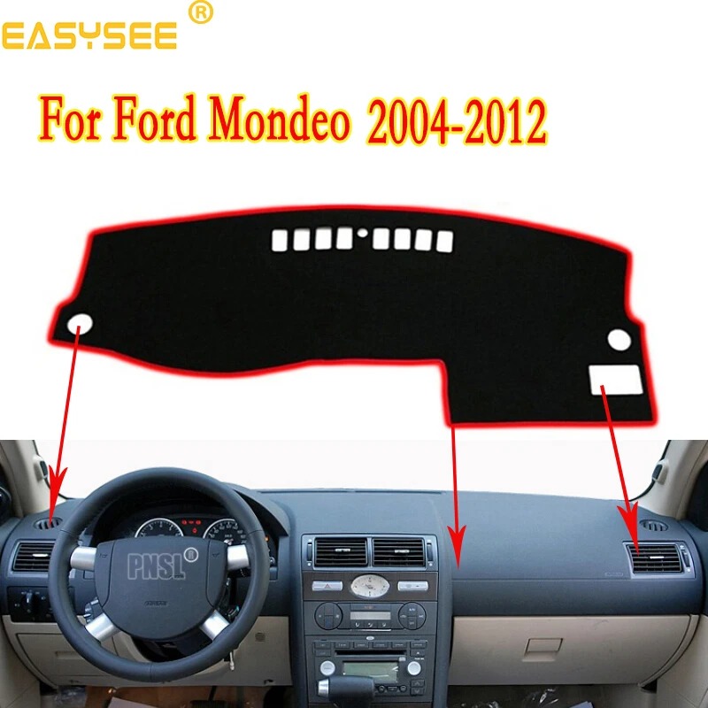 

Dashboard Cover Pad Dashmat Dash Mat Sun Shade Carpet For Ford Mondeo 2004 2005 2006 2007 2008 2009 2010 2011 2012 Dust proof