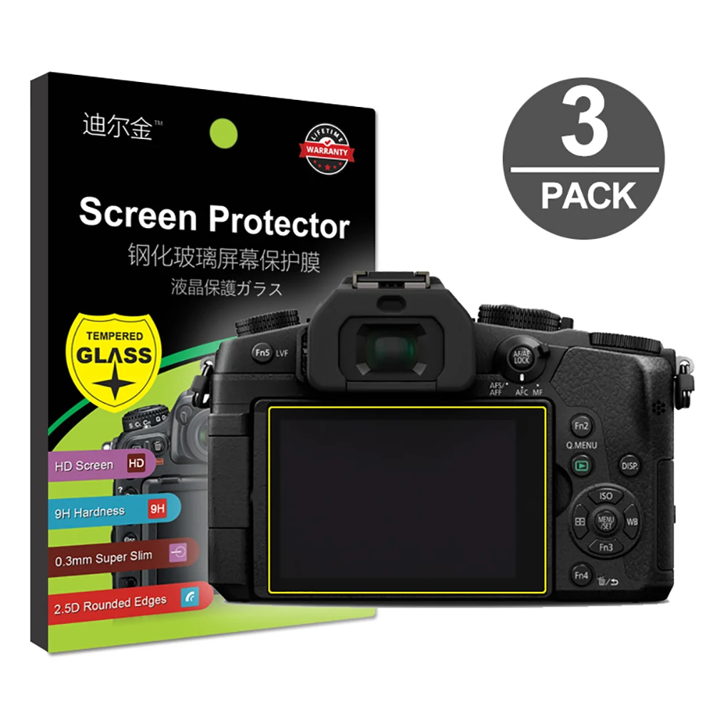 

3x Tempered Glass Screen Protector for Panasonic G80 G85 FZ2500 FZ2000 FZ1000 II ZS100 TZ100 TZ110 GF10 GF90 ZS40 TZ60 LX7 LX5