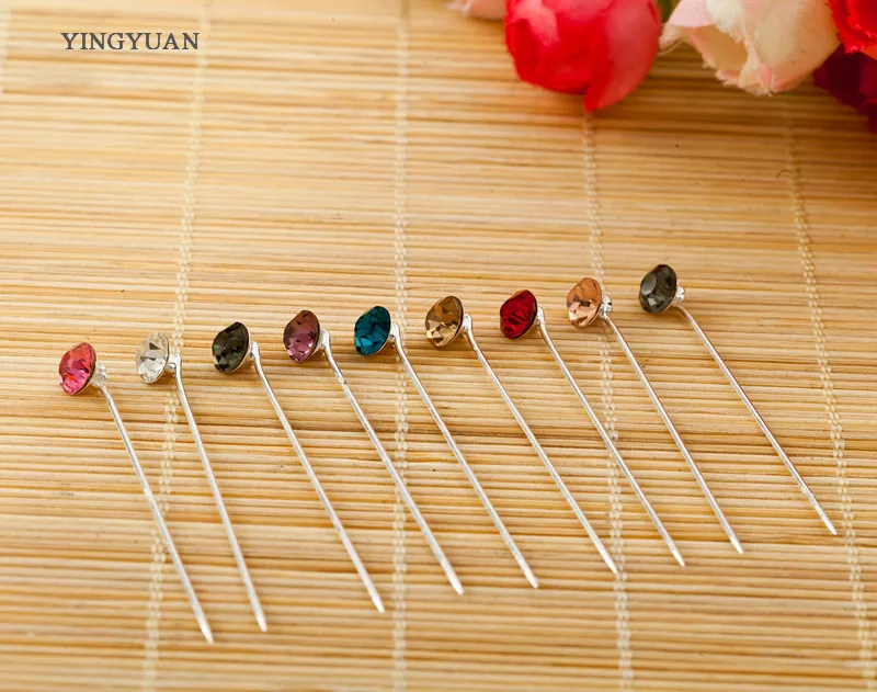 

TZ1 Fashion Rhinestone muslim hijab headwear pins clip