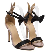 2016 lovable rabbit ear bowknot butterfly knot bow buckle high heel sandals mary jane anle strap concise patent leather pumps