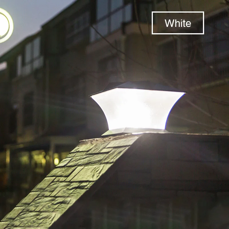 Светодиодный светильник на солнечной батарее, яркий уличный настенный светильник для садовой виллы, декоративный фонарь, садовый светильник s - Испускаемый цвет: Белый