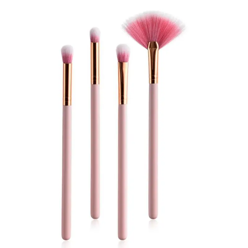 

4/2PCS Professional Makeup Brushes Set Wooden Handle Nylon Hair Make up Brushes Tools kit Eye Liner Eyeshadow Lip Blush Brush