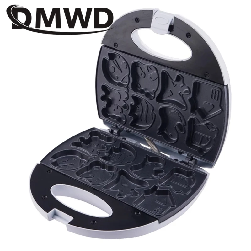 

DMWD Electric Cartoon Waffle Cake Maker Automatic Muffin Pancake Baking Machine Mini Crepe Cooker Multifunction Breakfast Pan EU