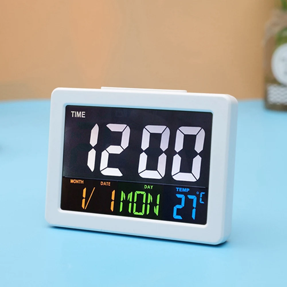 Лучшие цифровые светодиодные часы с ЖК-дисплеем, настольные электронные часы-будильник, подарок, многофункциональные часы с календарем, часы с температурой для дома