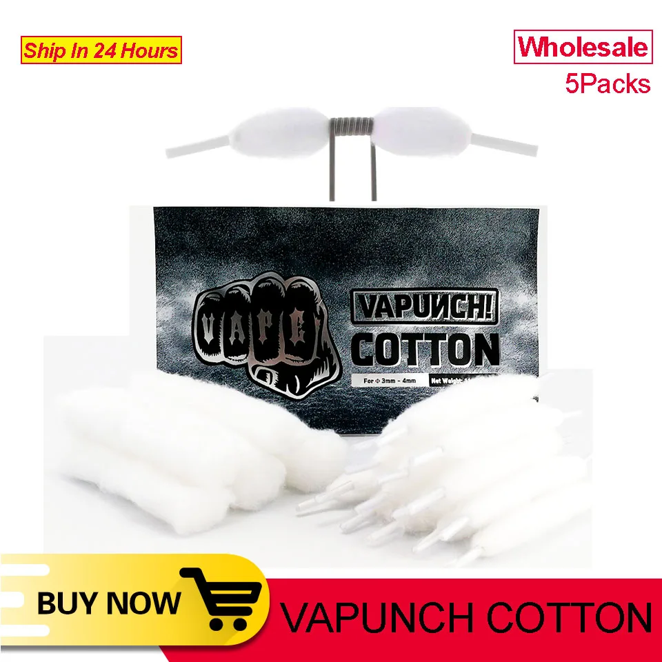 [Оптовая Продажа] Vapunch Vape Bacon Cotton для атомайзера RDA RTA нагревательная катушка