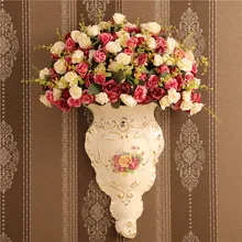 Европейский стиль украшения стены фарфор, украшения стены Настенная домашнего интерьера мягкий наряд цветок кулон