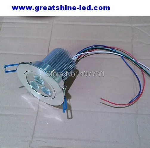 

free shipping to Europe RGBW dmx 4in1 3X4W led ceiling light DC 12V 5wires 10PCS/Lot used for Cafes and Pubs