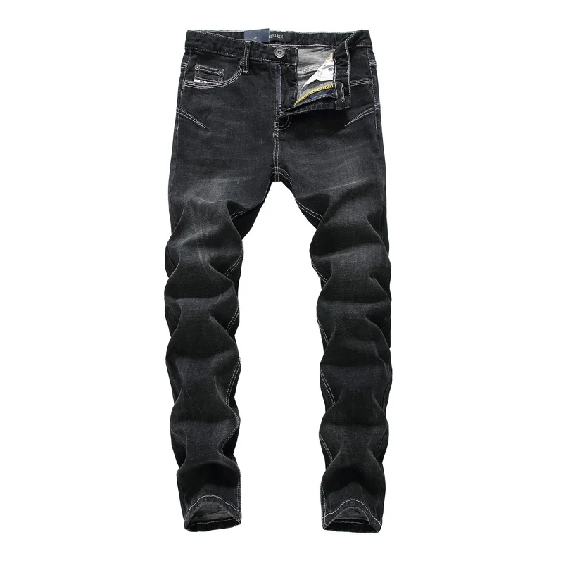

Fashion Streetwear Skinny Fit Elastic Men's Jeans Punk Style Hip Hop Jeans Homme Stretch Brand Classical Black Jeans Men Pants