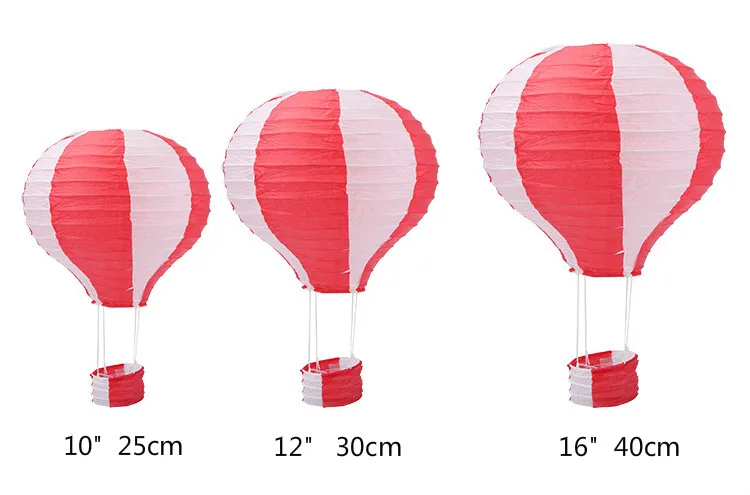 30cm 40cm hot air balloon chinese lantern rainbow heart striped printed lampion babyshower birthday wedding party decorations