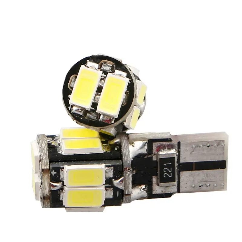 10 шт. T10 W5W Canbus led 5630 10 SMD 10 светодиодных фар для авто ошибок, Wedge Bulb, T10 автомобильная светодиодная лампочка 12В чтение бортовой светильник 6500K