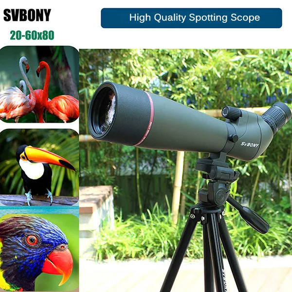 Svbony Spotting Scope Optics 20-60x Zoom 80mm Refractor (4)