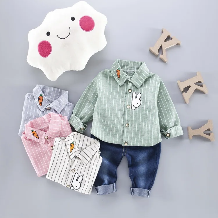 

Children's Clothing Boy Spring New Suit Children's Shirt Two-piece Boys Clothes Fashion Christmas Outfits Kids
