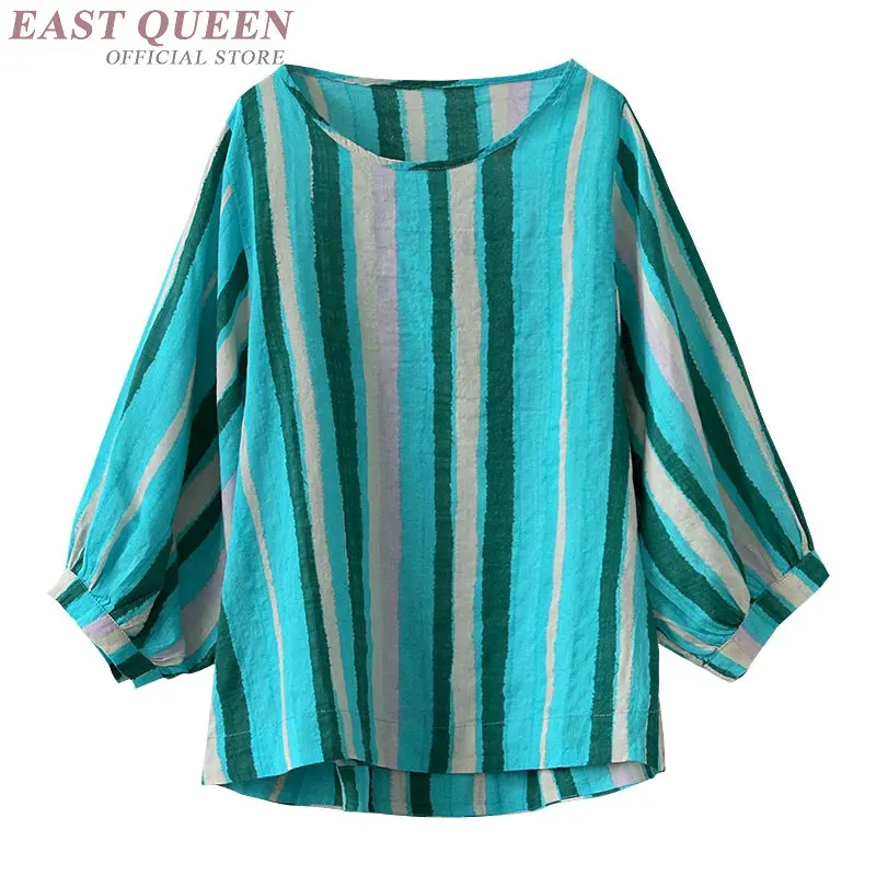 Традиционная китайская одежда для женщин топы и блузки льняная рубашка Восточное женское платье-Ципао Топ Китай одежда FF766
