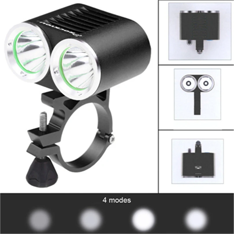 

True 2000LM 2 X XM-L T6 LED USB Charging Bike light Froont Waterproof MTB Lamp Bicycle Headlight A30