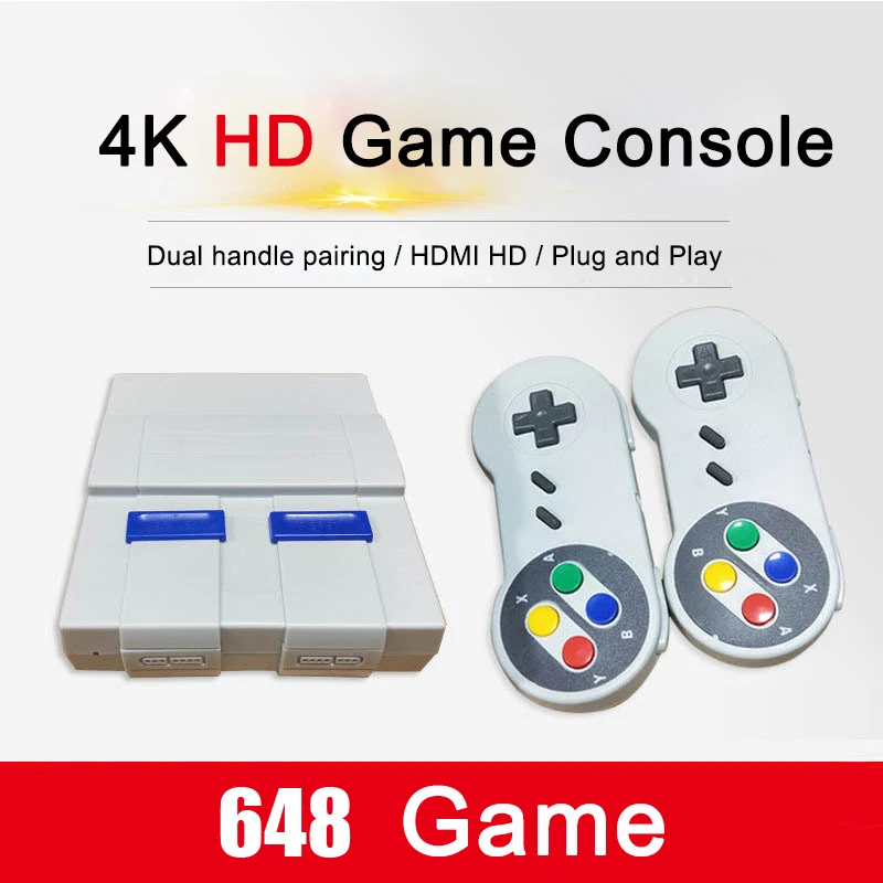 Видео Игровая приставка, 8/16 бит SNES классический геймпад чехол для телефона в виде ретро-игровой HDMI/AV HD ТВ портативная игровая консоль встроенный 400/648 игры