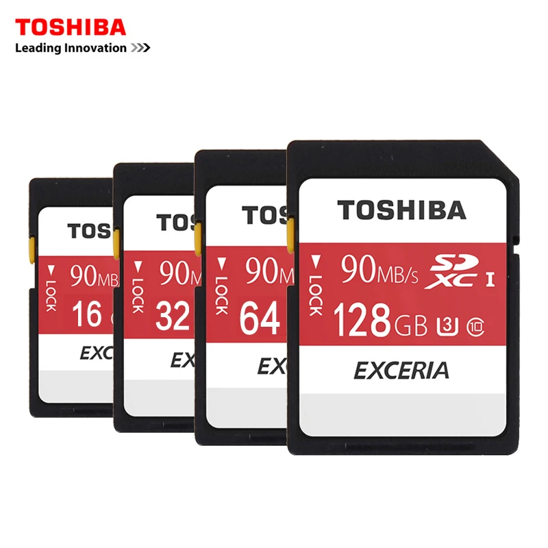 Toshiba sd карта карты памяти UHS U3 128 Gb 90MBs 600x32 GB SDHC SD SDXC объемом 64 Гб флэш 16G U1 для