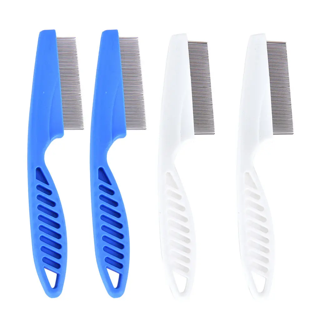 

1 Pc Pet Dog Hair Flea Comb Stainless Pin Dog Cat Grooming Brush Comb Clean Tool Random Color
