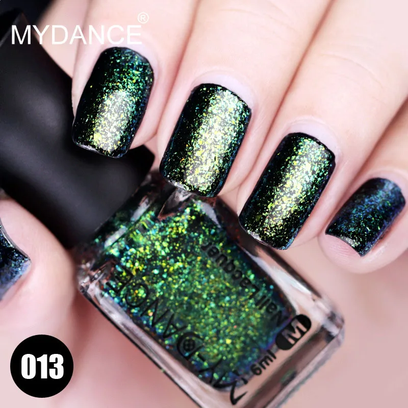 

Professional Holographic Holo Nail Polish 12 Colors Nail ART Mirror Effect Chameleon Varnish Glitter Nail Gel Polish FM88