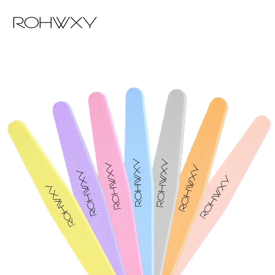 

ROHWXY Nail File 100/180 For Nail Art Limes Professional Nail File For Pedicure Manicure Files Set Block Polisher Nail Buffer