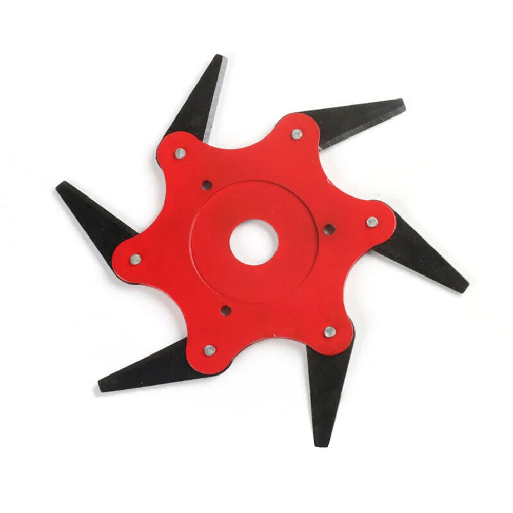 

New 6 Steel Blades Razors Lawn Mower Grass Eater Trimmer Head Brush Cutter Trimmer Head Cutter Tools Accessories