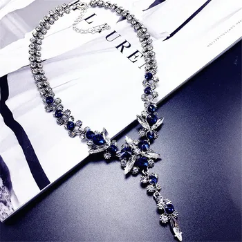 

New Arrival Retro AAA Crystal Glass Charming Necklace Choker Short Necklace for Lady Wedding Party Jewelry Accessories Dropship