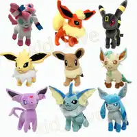 9X Eevee Vaporeon Jolteon Syleveon Plush Flareon Sylveon Umbreon Espeon Leafeon Soft Toy 8"