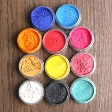 1/2 шт мерцающие 13 цветов слюда пудра пигменты для самостоятельного создания косметики Тени для век Смола макияж лак для ногтей художника туалетных изделий