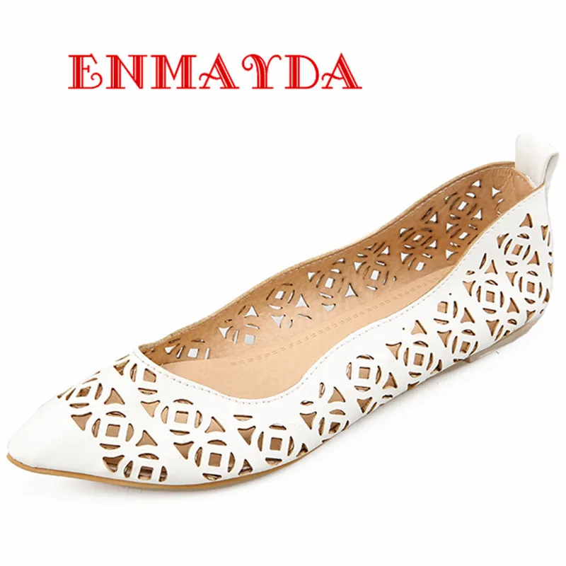 ENMAYDA New font b Women b font Fashion Cut outs Spring and Autumn Flats Shoes font