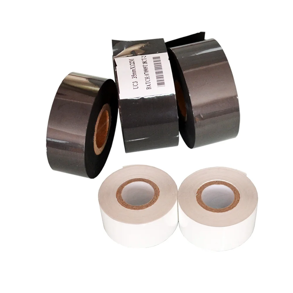 

Black Width 35mm length 120M hot stamping foil pet film for packing plastic bags