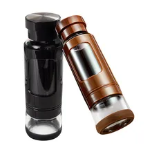 Бизнес стеклянная чашка с веревкой термостойкая капельница необычная чайная чашка с фильтром портативная двухслойная стеклянная кружка