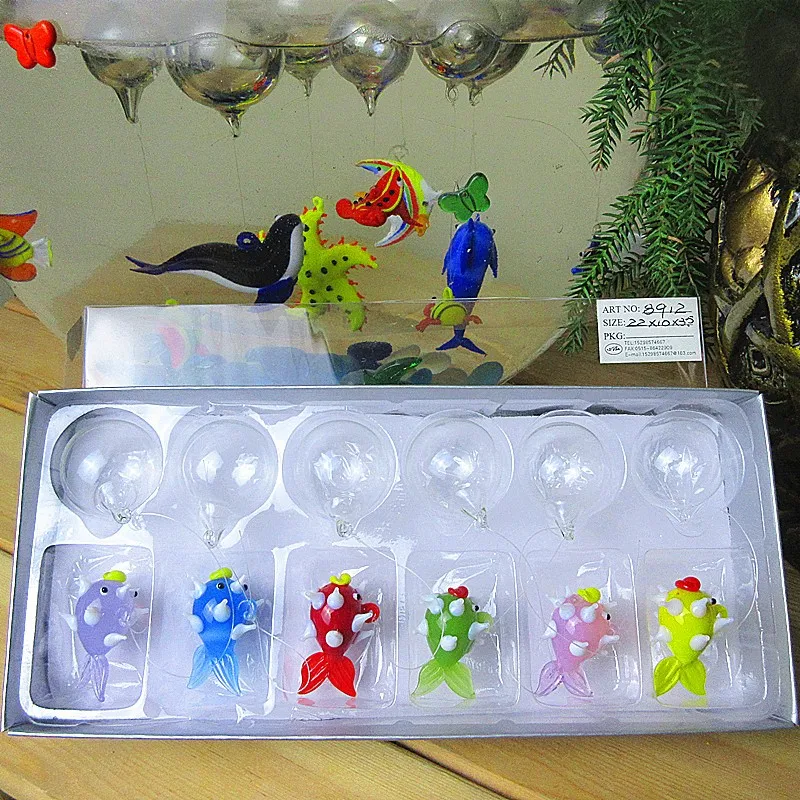 Custom Glass Fish Aquarium Decoration accessories Pendant Hand Blowing