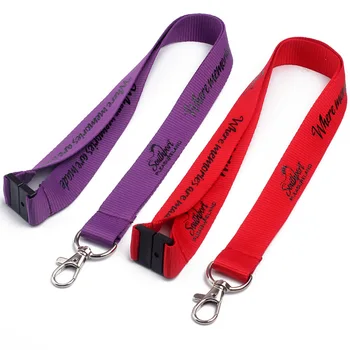

150pcs/lot DHL free shiping 20mm wide Lanyard custom imprint with safety clip claw clasp neck strap ID Badge Holder for Mobile