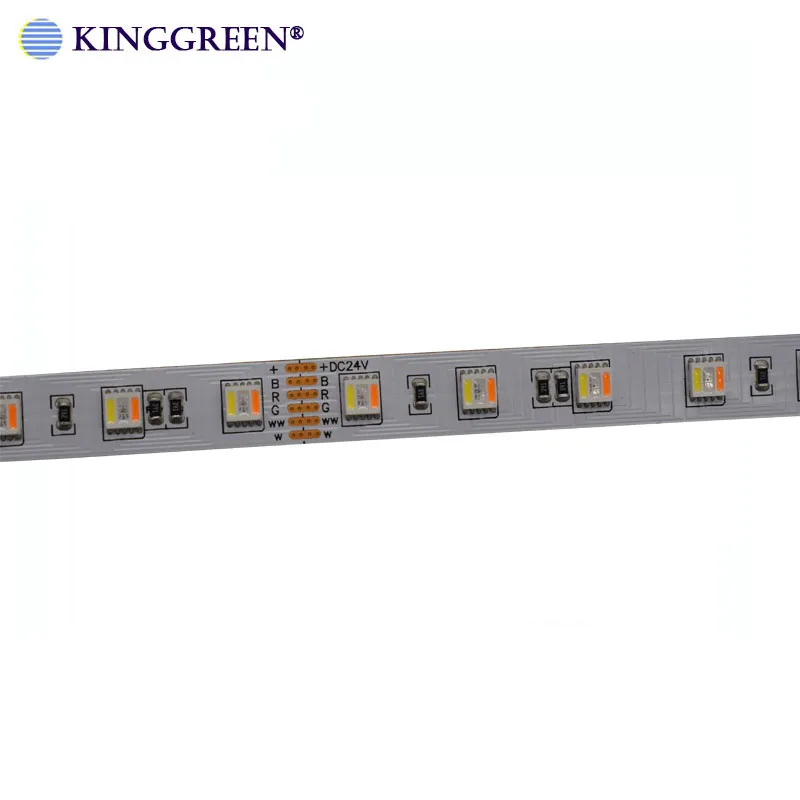 #Best High quality high CRI gt;90 adjustable 5050 RGBWWCW 5 in 1 LED dimmable LED strip light DC24V 60LED m led tape lamp free shipping