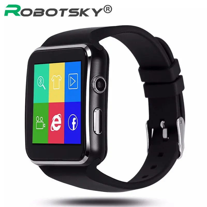 X6 Bluetooth Smart Watch Passometer Sleep monitor Smartwatch with Camera Support SIM Card Whatsapp Facebook for Android Phone