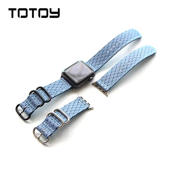 

TOTOY Personalized Fish Pattern Nylon Strap Iwatch Apple Watch Watchbands, 38MM 42MM Nylon Strap